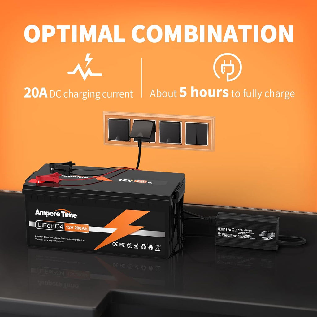 12V 200Ah LiFePO4 Battery with 20A Lithium Battery Charger R637731