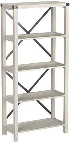 Stone Grey Metal Bookcase S39825