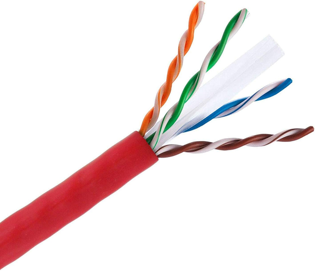 Cat6A 1000 Foot Solid Bare Copper 23AWG 4 Pair Bulk Ethernet Cable, Unshielded Twisted Pair (UTP) (White) R377