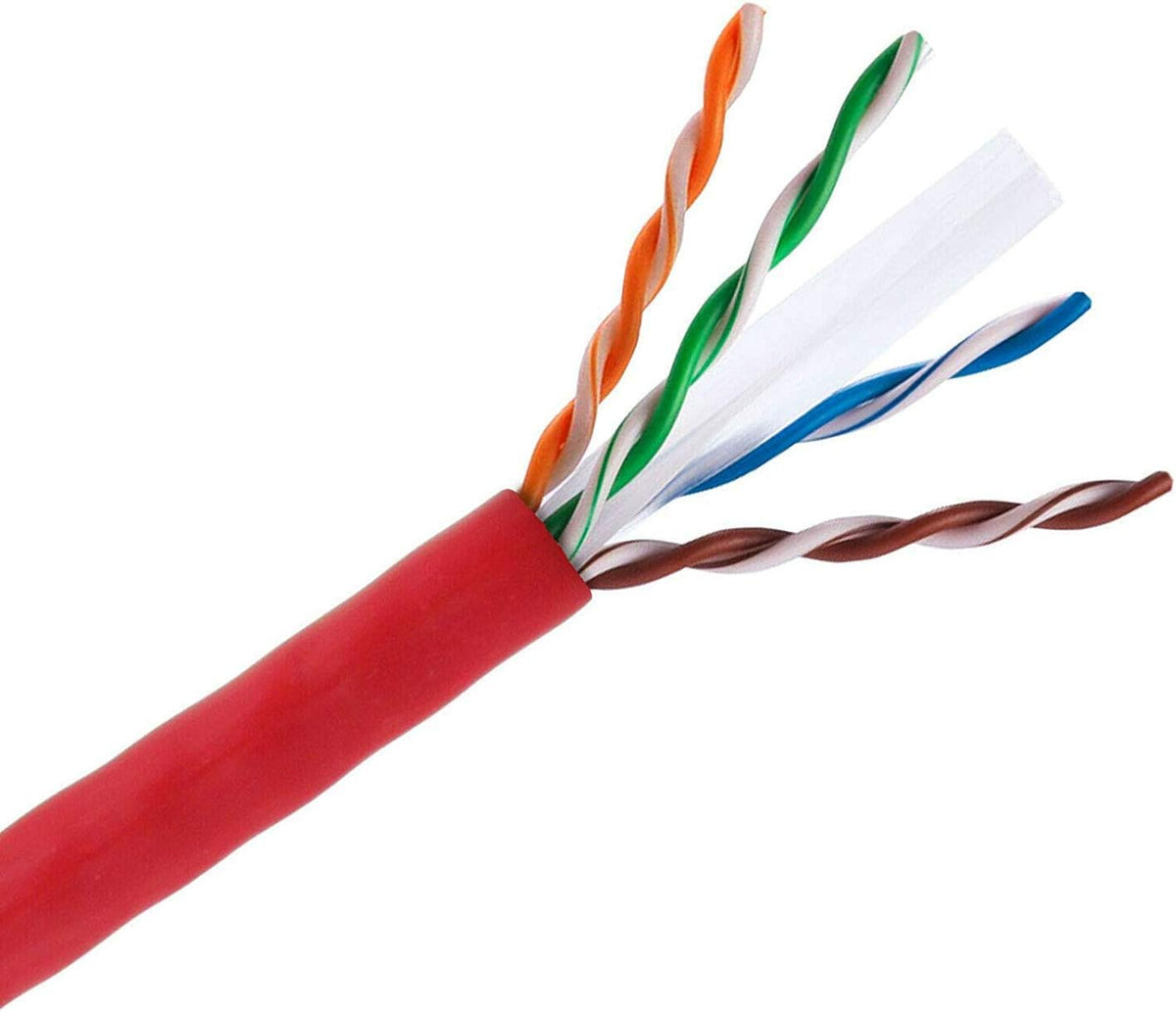 Cat6A 1000 Foot Solid Bare Copper 23AWG 4 Pair Bulk Ethernet Cable, Unshielded Twisted Pair (UTP) (White) R377
