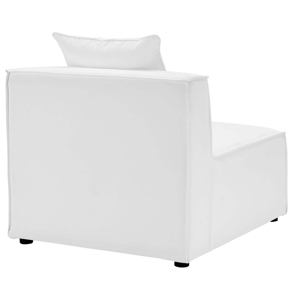 7-Piece White Upholstered Sectional Sofa G959