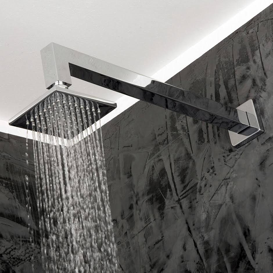 Polished Chrome Wall-Mount Square Rain Shower Head X20933