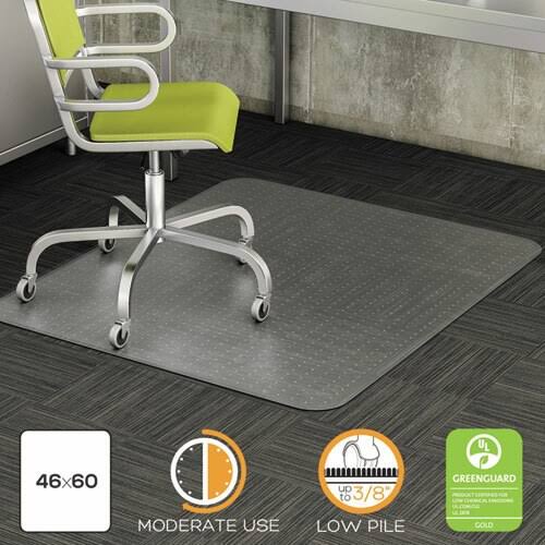 Clear Rectangle Chair Mat for Low Pile Carpet L372