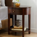 Espresso End Table with Storage S255476