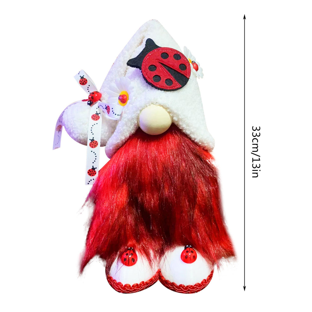 Ladybugs Daisy Gnome Holiday Ornament Doll Decorations J435