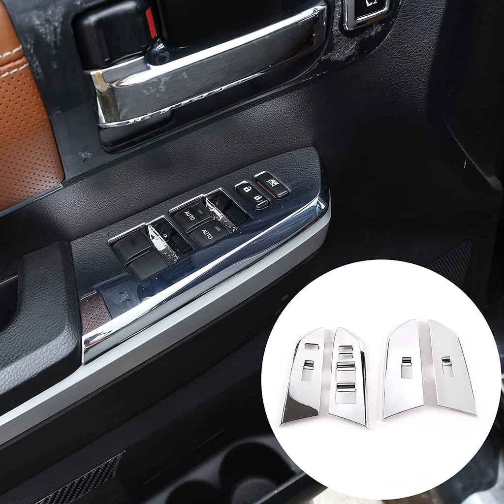 Carbon Fiber Style ABS Plastic Window Switch Button Covers L2704