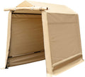 Gray Steel Metal Outdoor Storage Shed with Roll-up Zipper Door V38488
