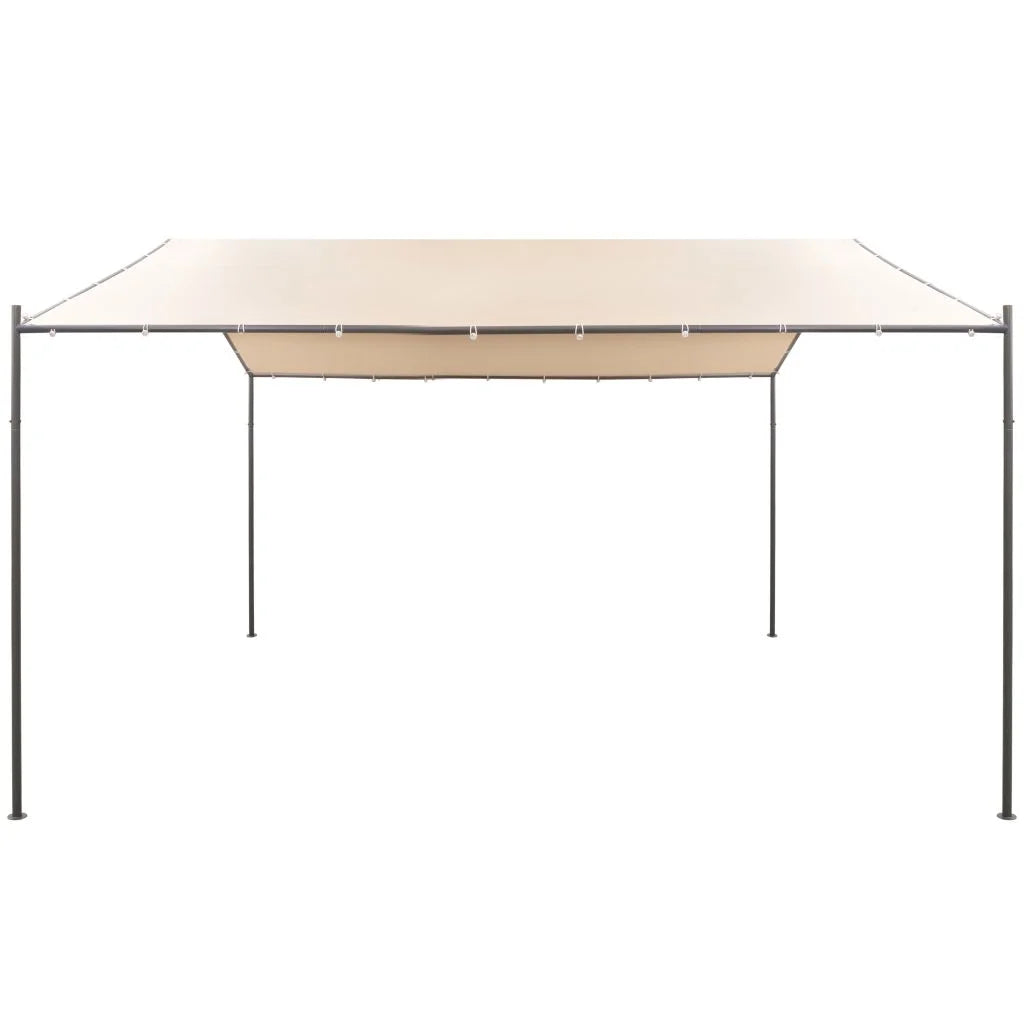Beige Steel Gazebo Tent Canopy R625