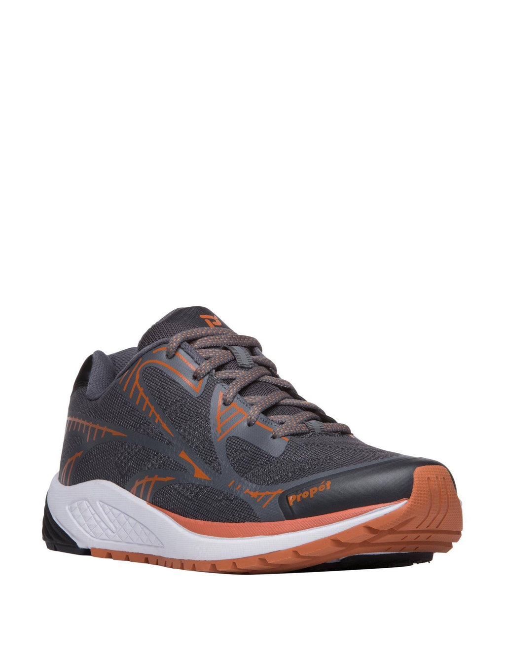 Men's Propet One LT Dark Grey/Burnt Orange Size 15 R950495