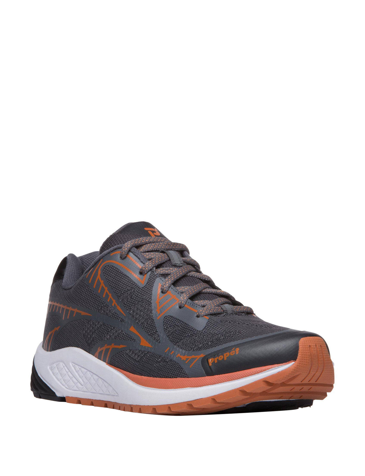 Men's Propet One LT Dark Grey/Burnt Orange Size 15 R950495