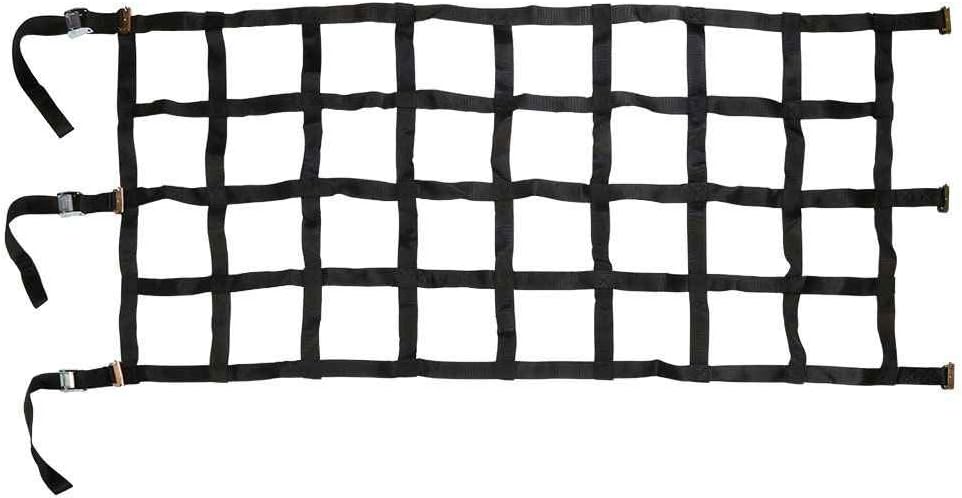 Heavy Duty Cargo Net with Cam Buckles and E-Track Fittings, 42 Inches by 82 Inches, 8 Inch by 8 Inch Holes T1327