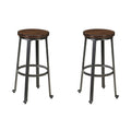 Industrial 29" Pub Height Barstool, Set of 2 E11092