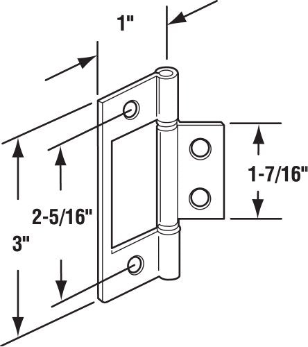 Bi-Fold Door Hinges, Brass Plated (2 Pack) X253