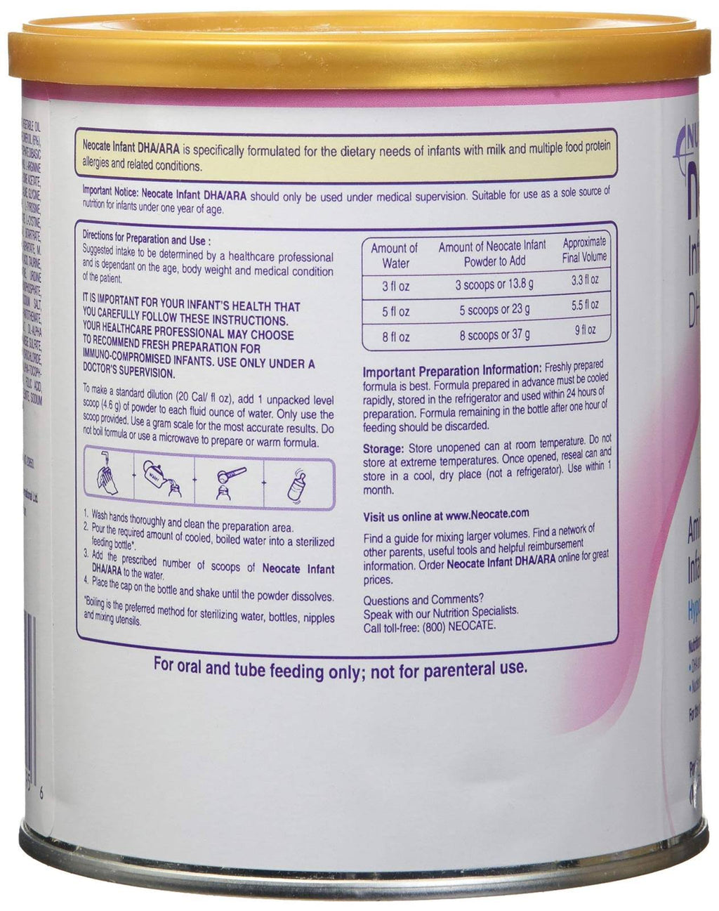 14.1 oz / 400 G Case of 4 Cans Infant Formula H921