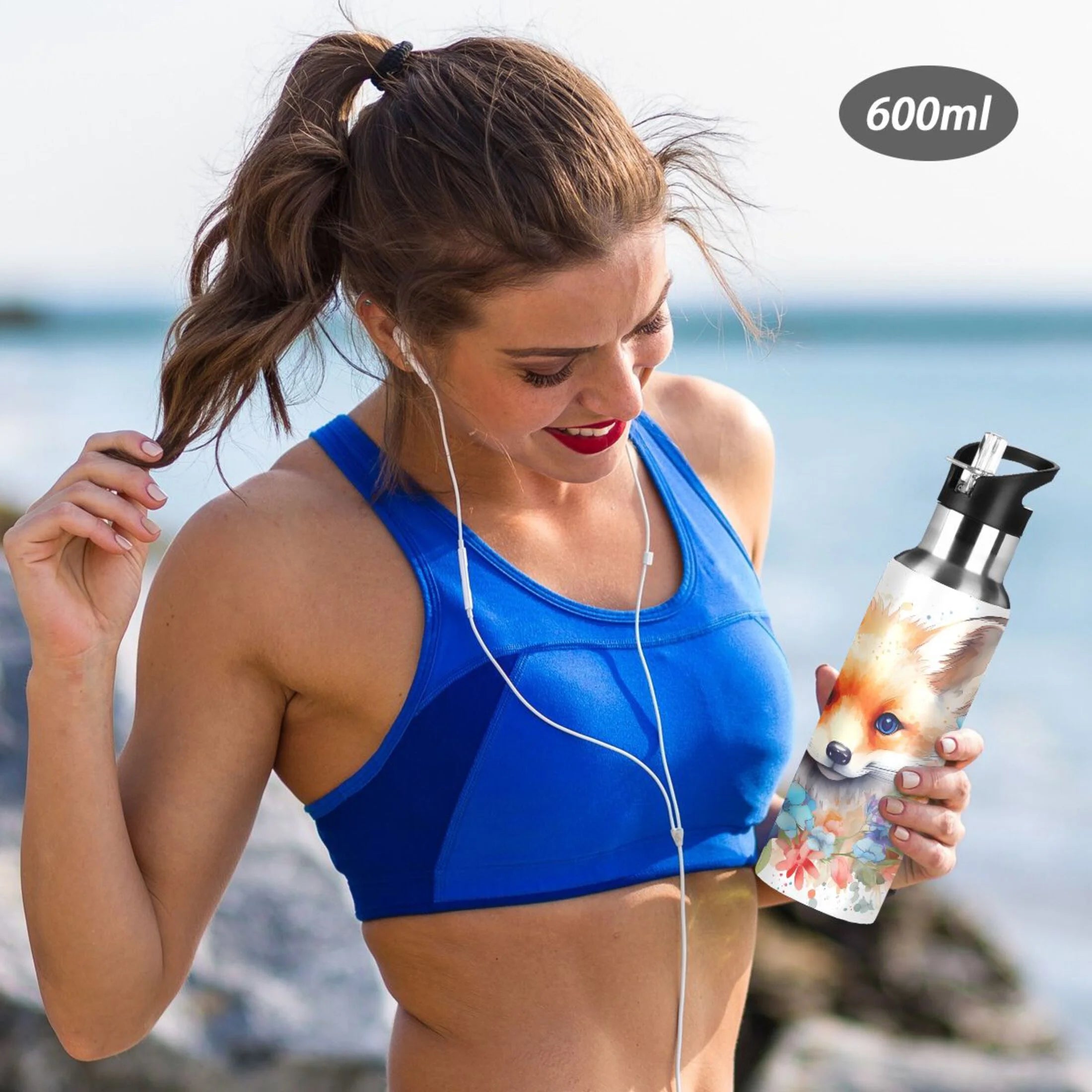 Stainless Steel Insulated Water Bottle with Straw Lid S711918