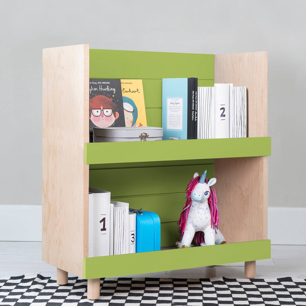 Kids Bookcase Walnut White L603