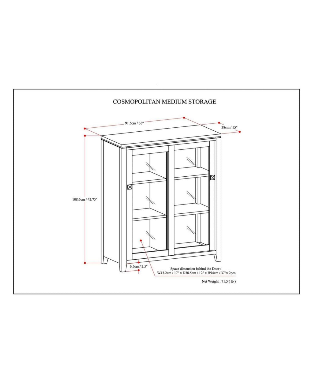 Mahogany Brown Solid Wood Storage Cabinet W7265