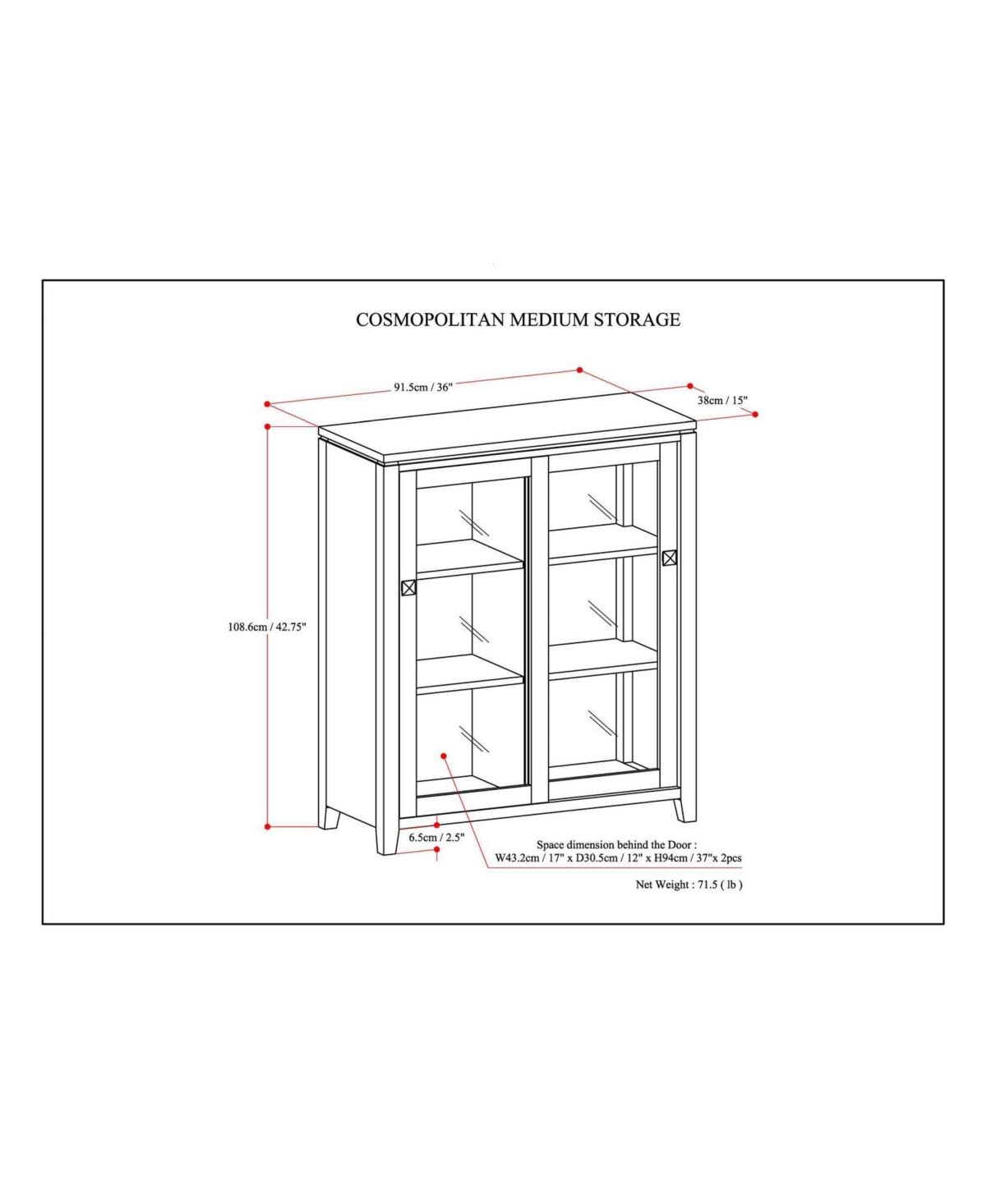 Mahogany Brown Solid Wood Storage Cabinet W7265