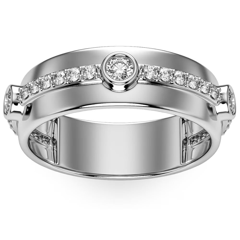 Men's Lab Grown Diamond Wedding Band in 10k Gold U225
