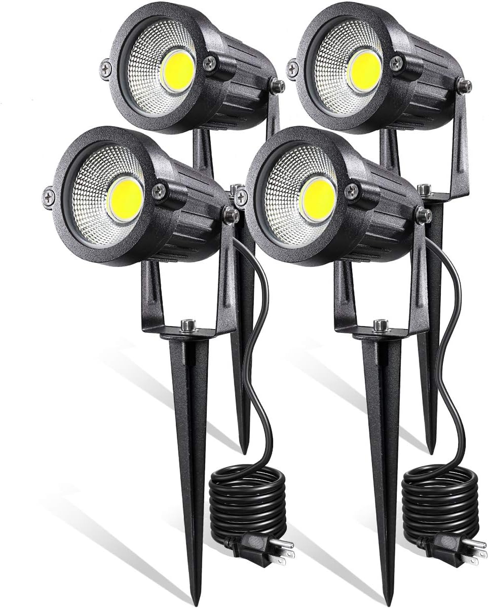 5W 120V AC LED Landscape Light, IP65 Waterproof, Pack of 2 Warm White F49915