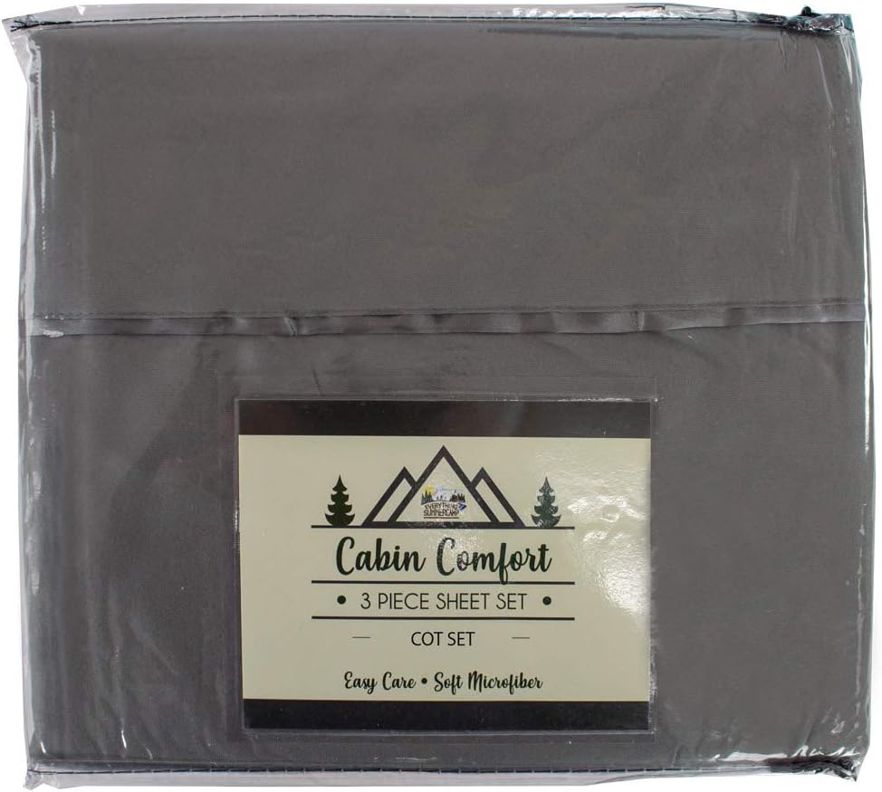 Cot Sheet for Camping and RV Cots, 72 x 28 Inches, Chocolate, Pack of 2 J9606