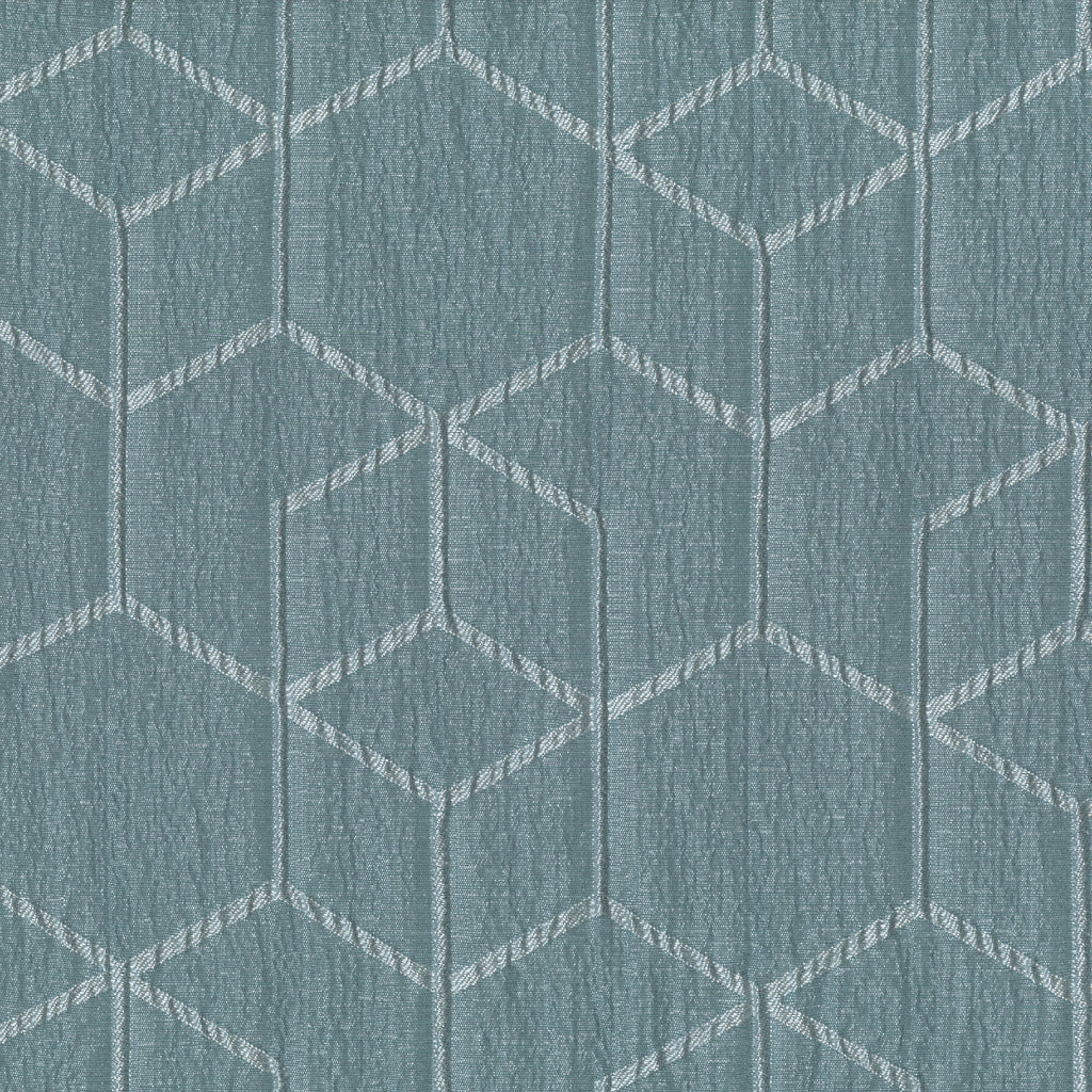 Blackout Geometric Single Curtain Panel, 50" x 84", Aqua Slate B95505