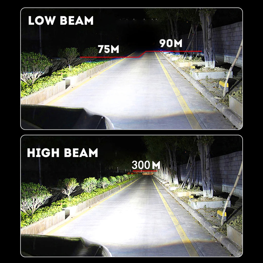 LED Headlight Bulbs H9 H11 High and Low Beam 4pc Y26677