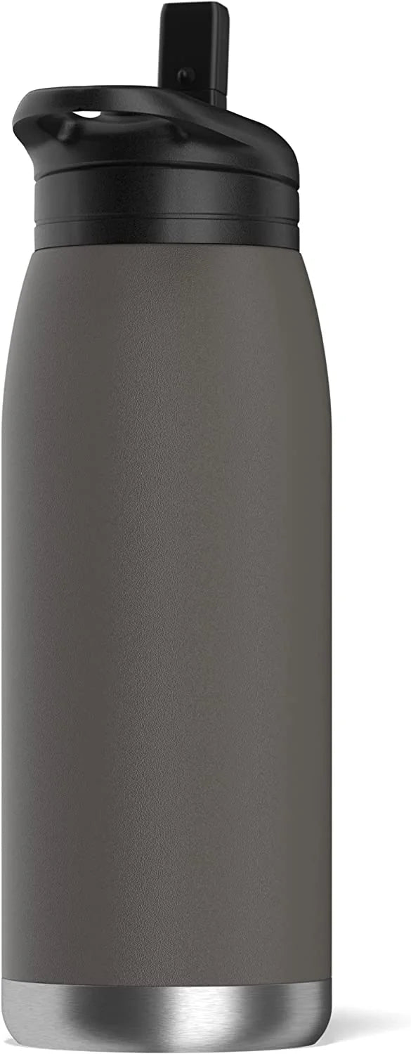 1L Insulated Stainless-Steel Water Bottle with Straw V934242