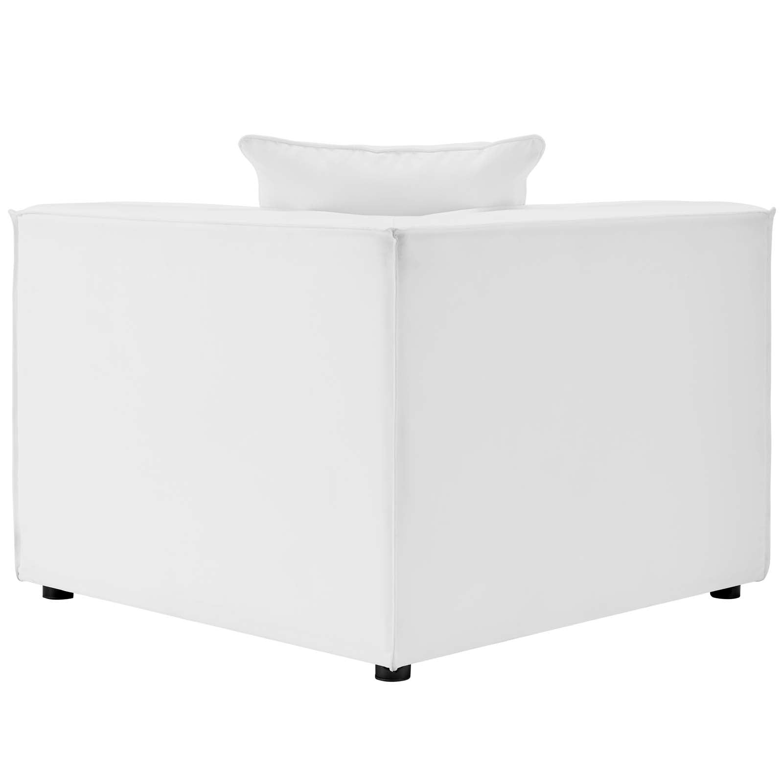 7-Piece White Upholstered Sectional Sofa G959