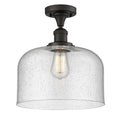 Oil Rubbed Bronze Bell Semi-Flush Mount Light C3416