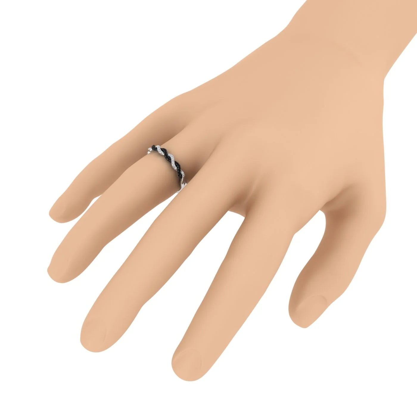 10k White Gold Diamond Wedding Band Ring P874528