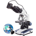 40X-2500X LED Binocular Compound Microscope with 5MP Camera H8325