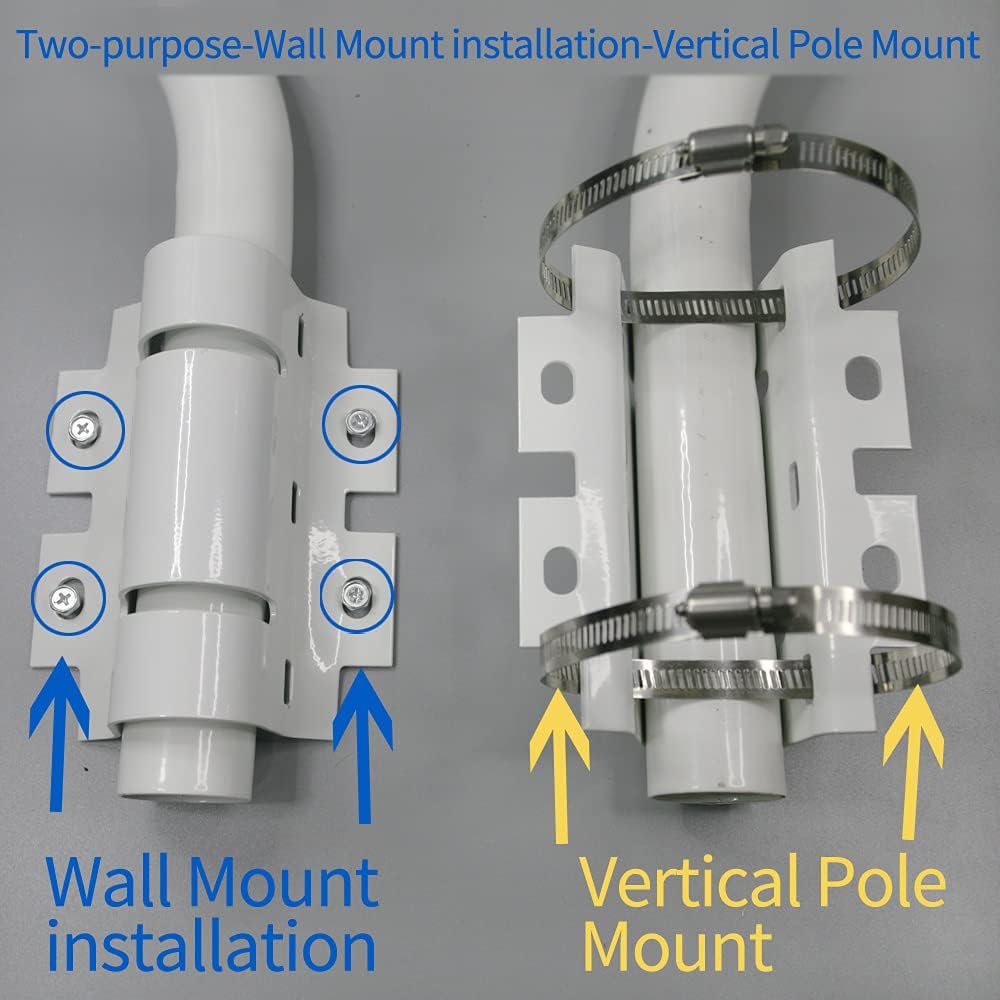 Adjustable Universal Double Head Security Camera Pole Mount Bracket (15.7 INCH) F485