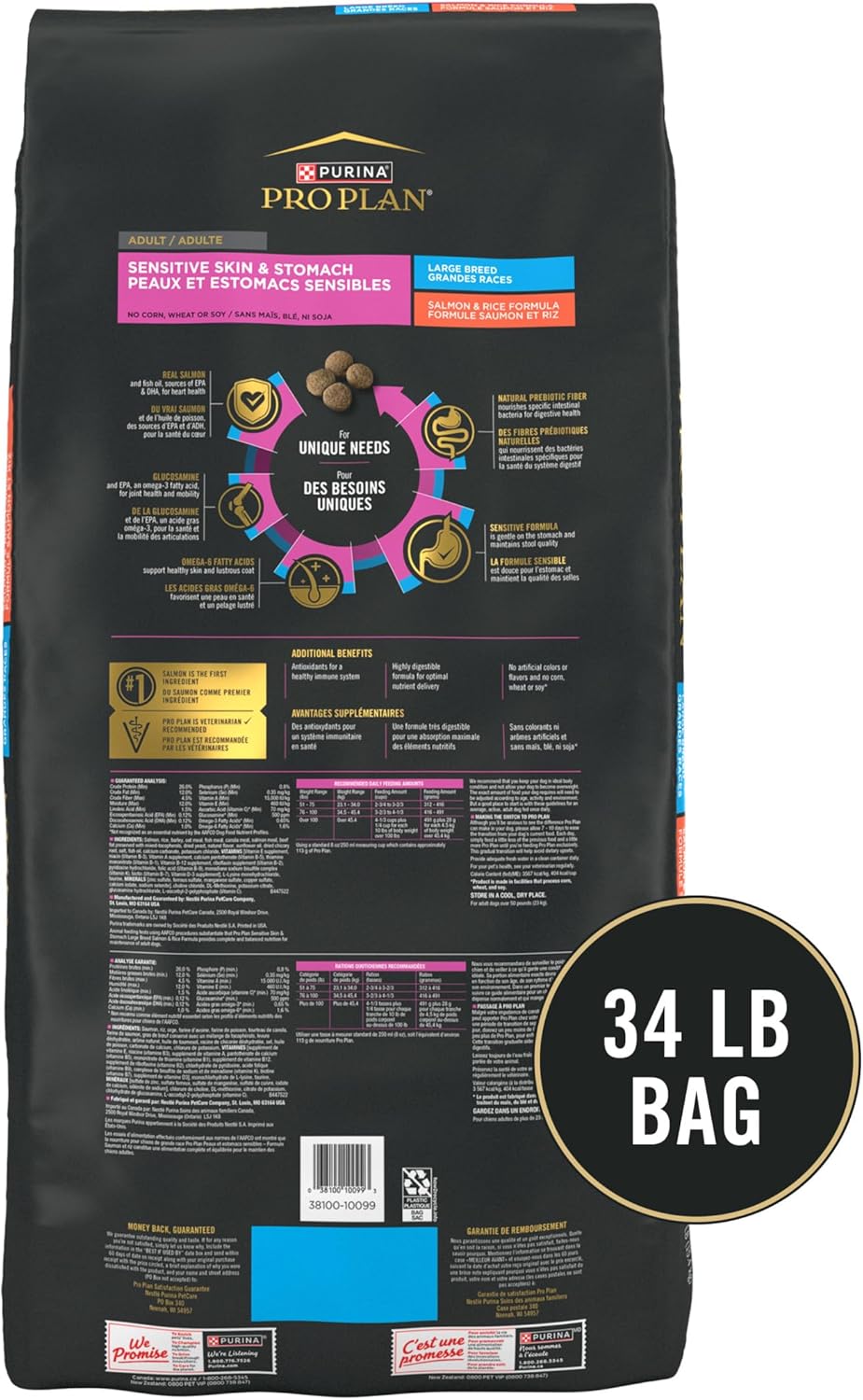 34 Pound Salmon and Rice Dog Food T120