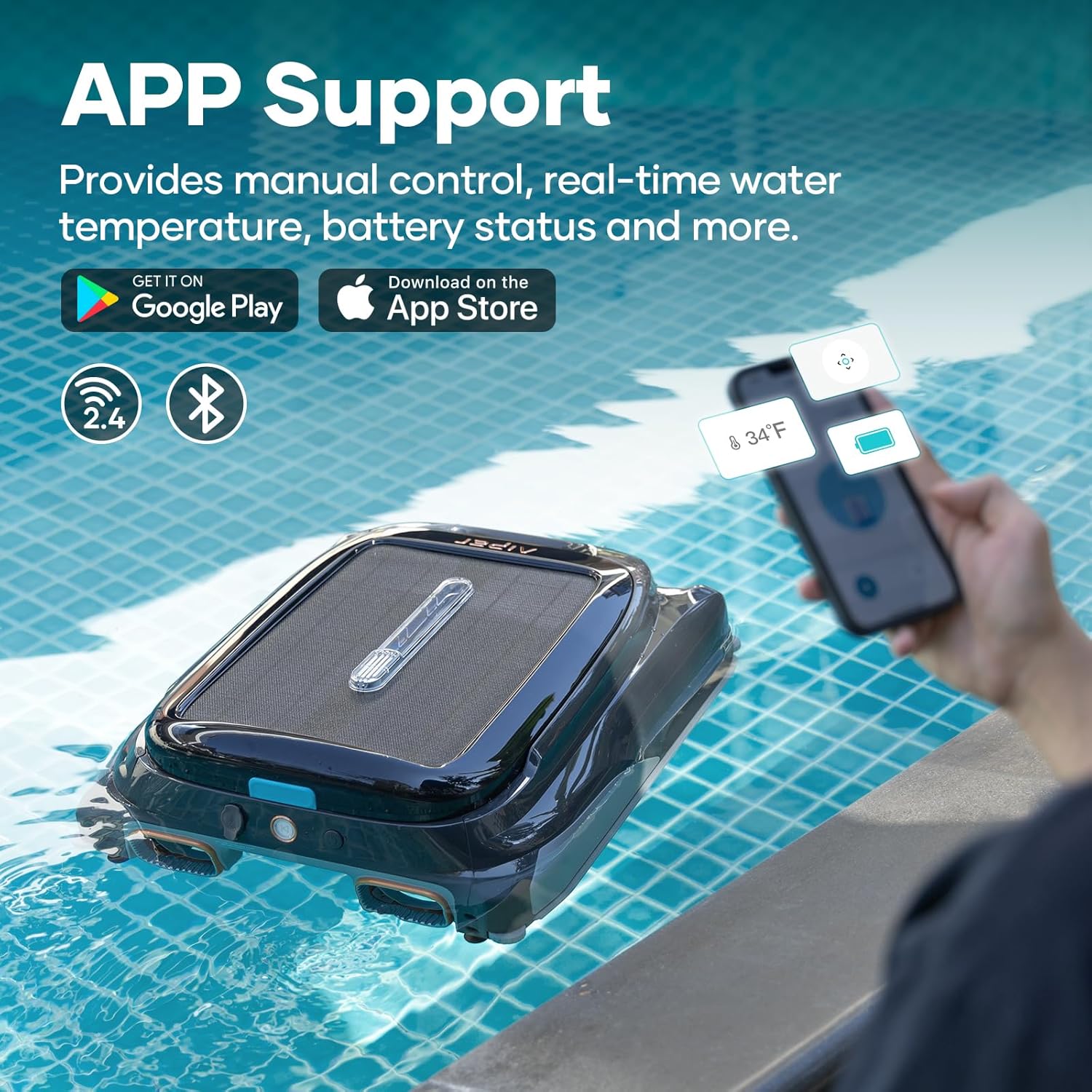 Robotic Pool Cleaner with Robotic Pool Skimmer Q636326