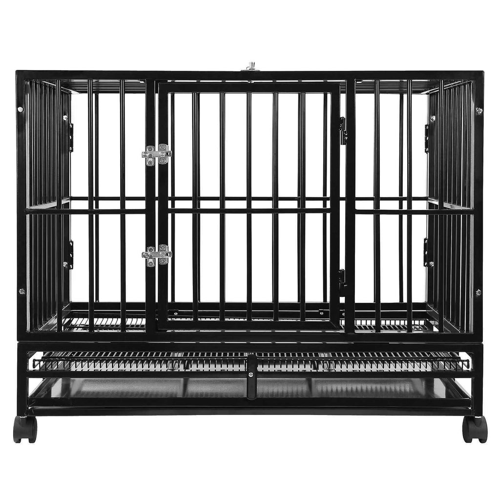 Black 48-Inch Dog Cage D291405
