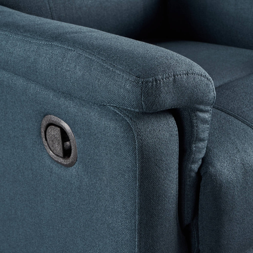 Charcoal Tufted Fabric Swivel Gliding Recliner Chair W6609