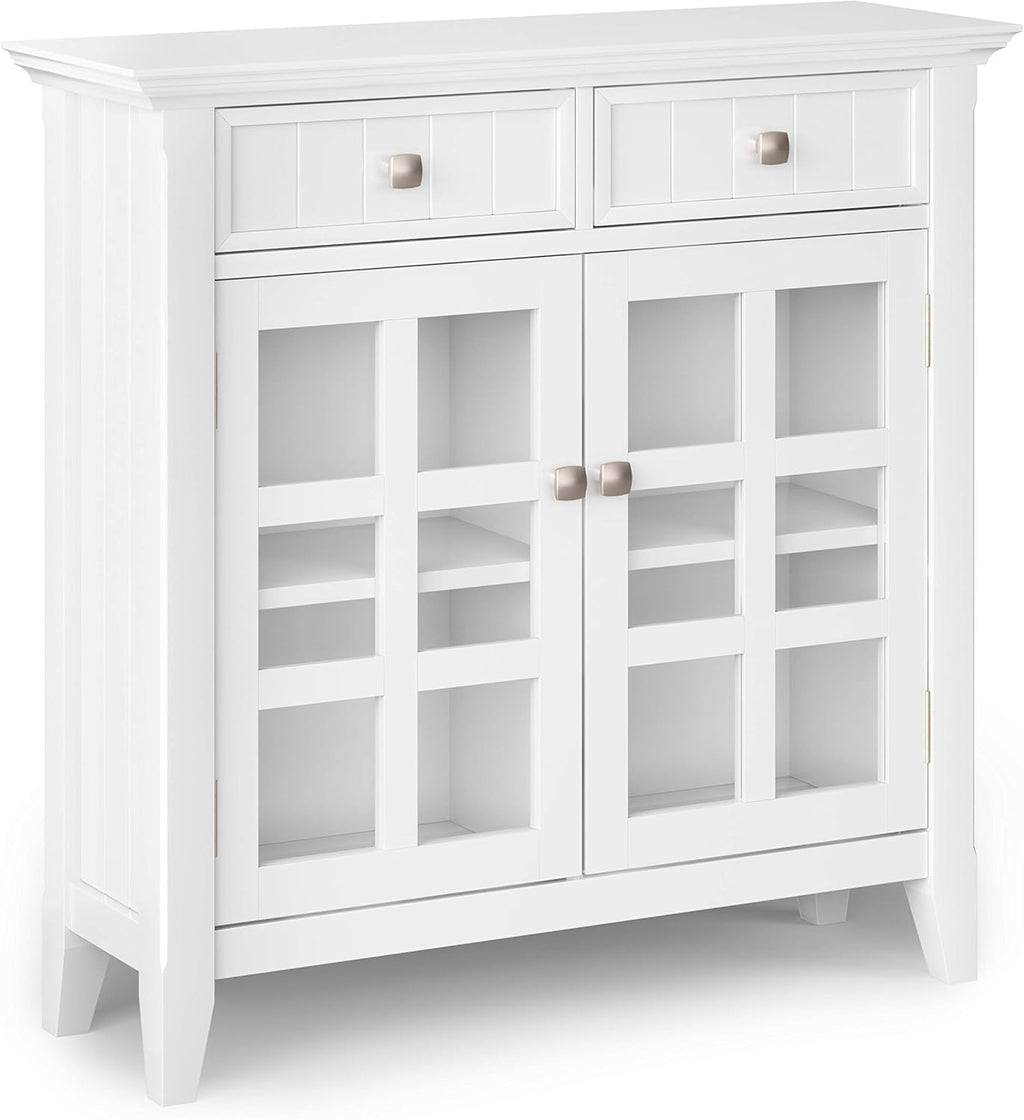 Solid Wood Storage Cabinet with 2 Drawers and 2 Doors X755473