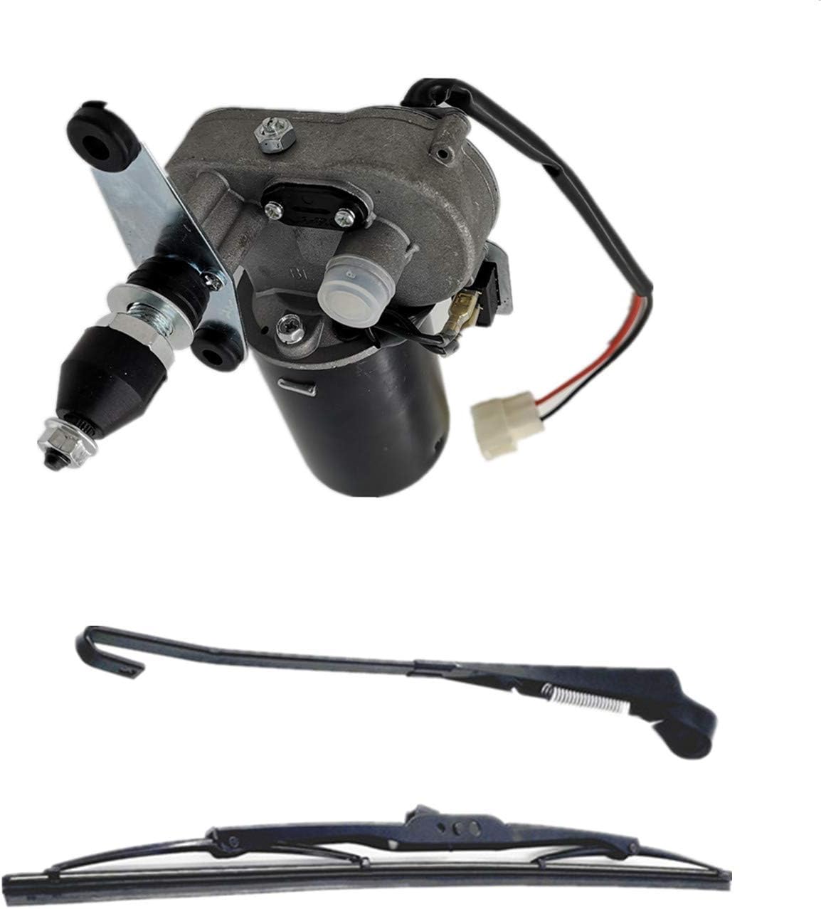 12V Universal Electric Windshield Wiper Motor Kit with 15.7" Blade Pack of 2 T8364