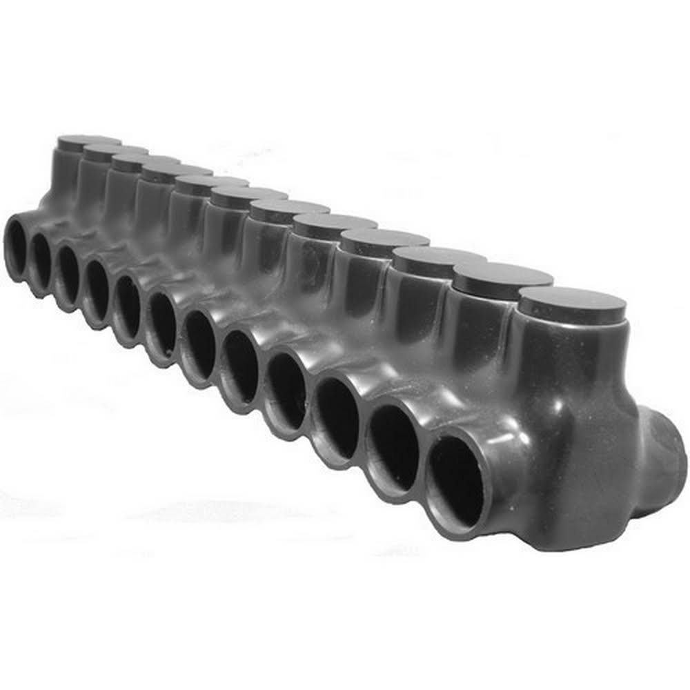 Black Insulated Multi Cable Connector Dual Entry 12 Ports K6297
