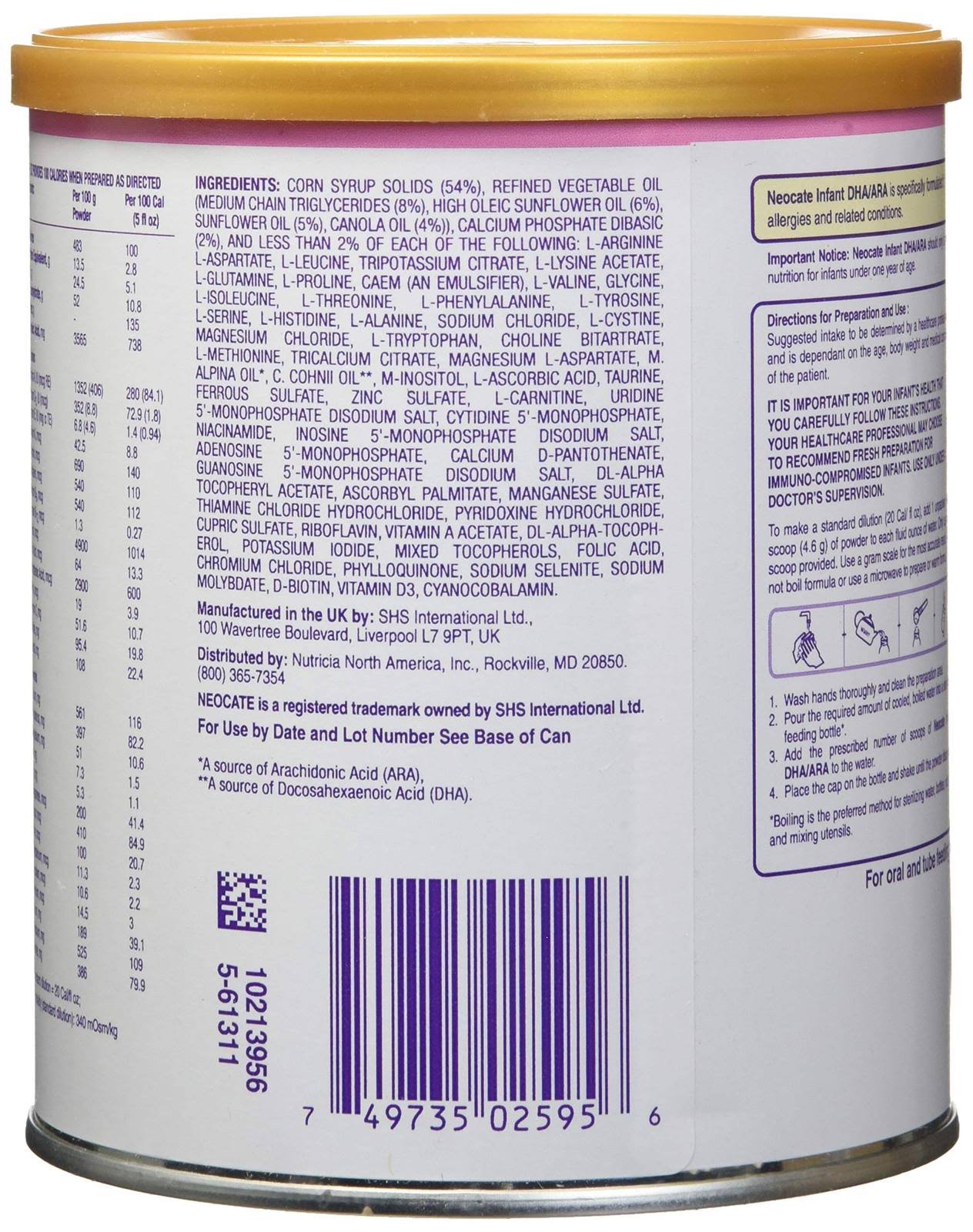 14.1 oz / 400 G Case of 4 Cans Infant Formula H921