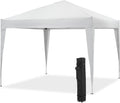 White 10'x10' Pop Up Waterproof Canopy Tent with Carrying Bag J8115