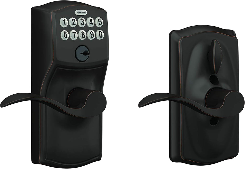 Aged Bronze Keypad Accent Lever Door Lock Q849