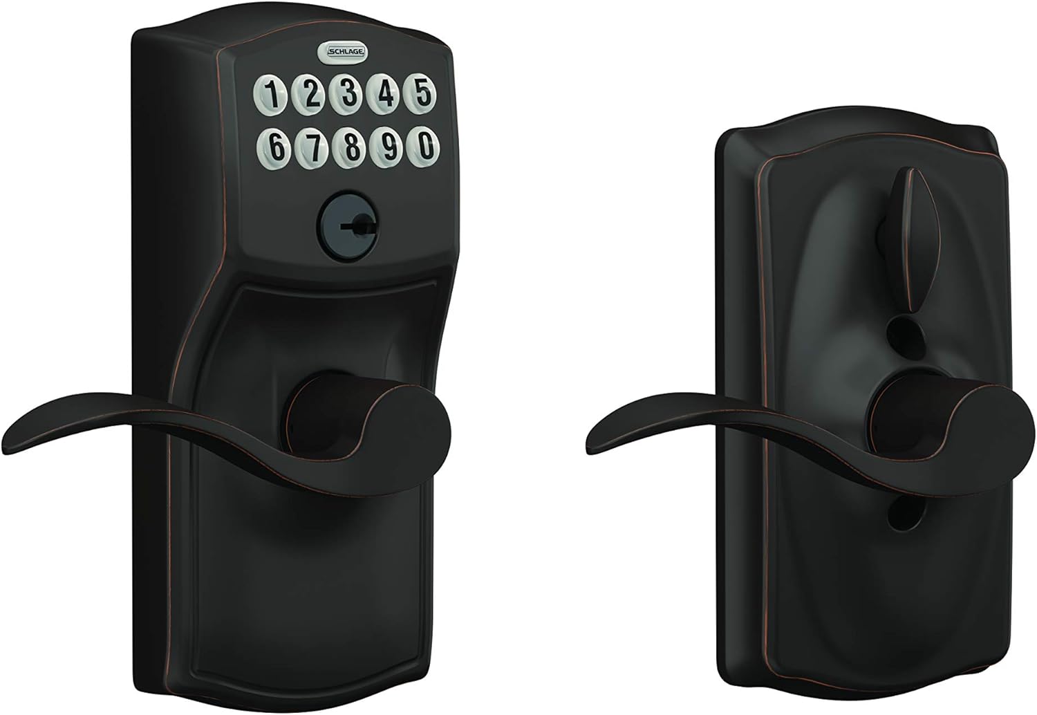 Aged Bronze Keypad Accent Lever Door Lock Q849
