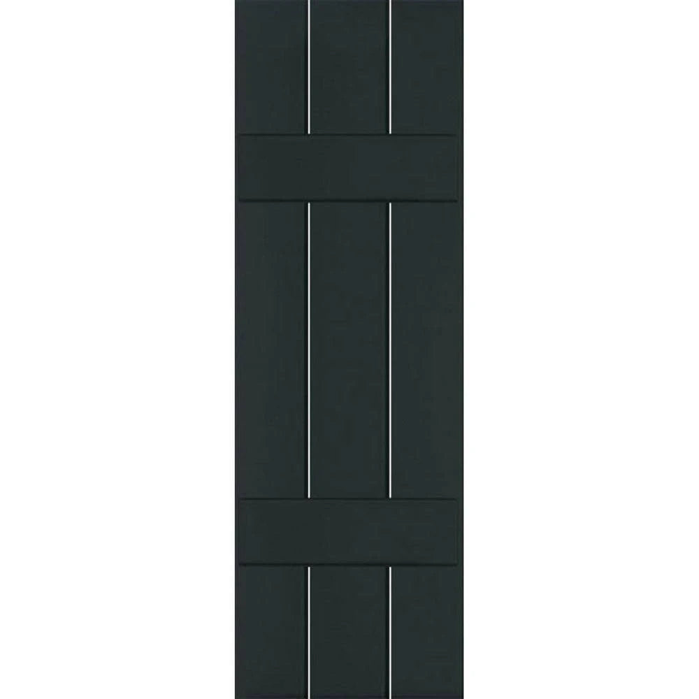 Dark Green Real Wood Pine Board and Batten Shutters Pair C2717