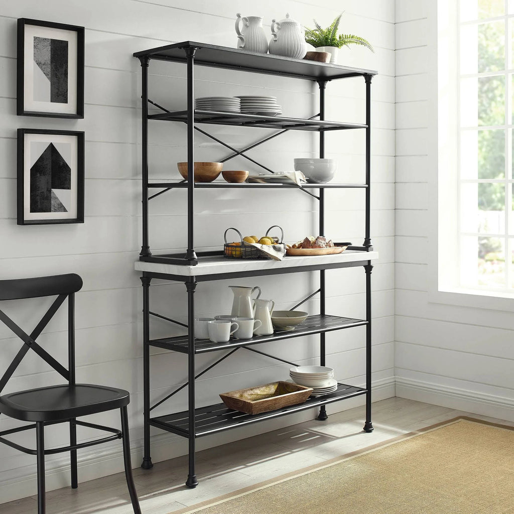 2 Piece Black Baker's Rack Set U753086