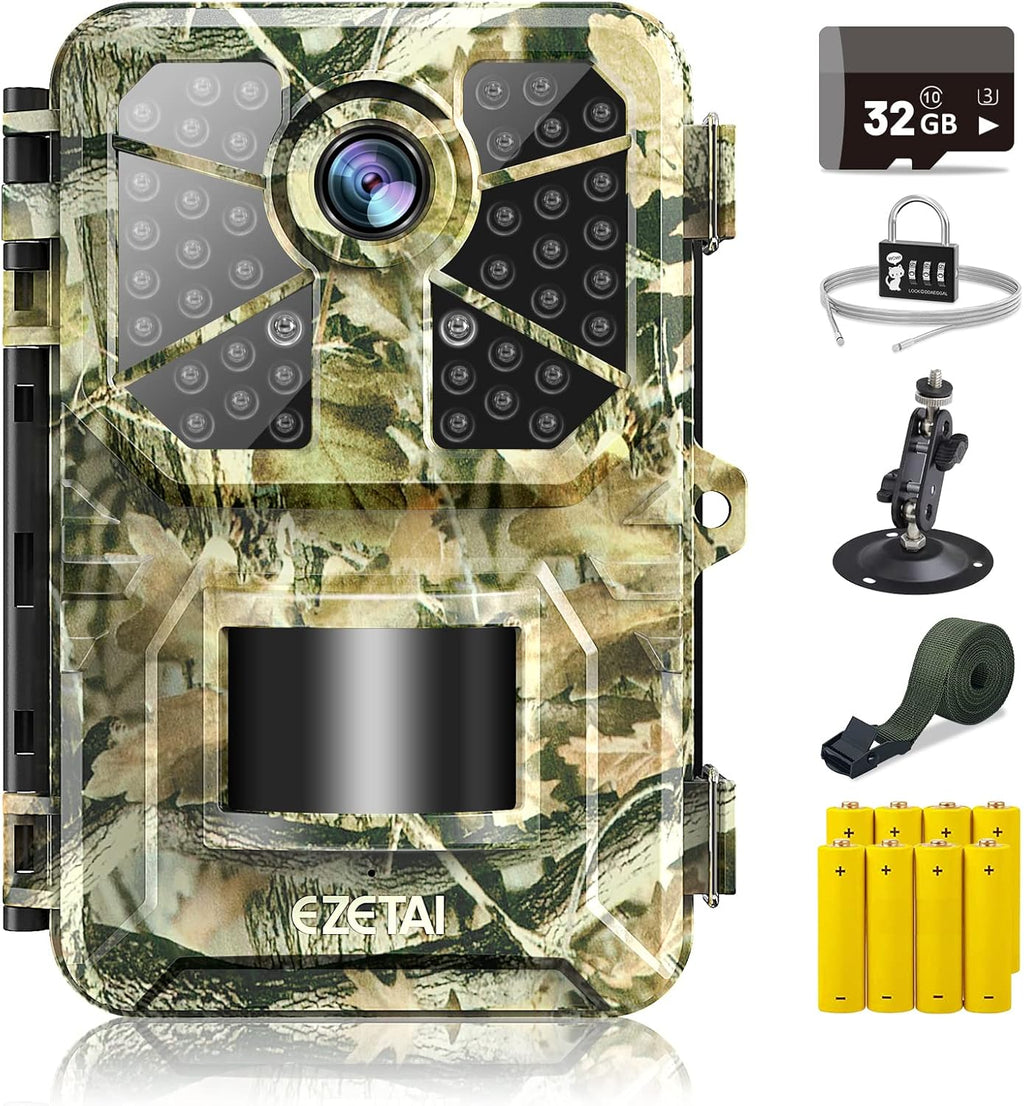 1520P 20MP Mini Trail Camera with Night Vision Motion Activated IP66 Waterproof B4124