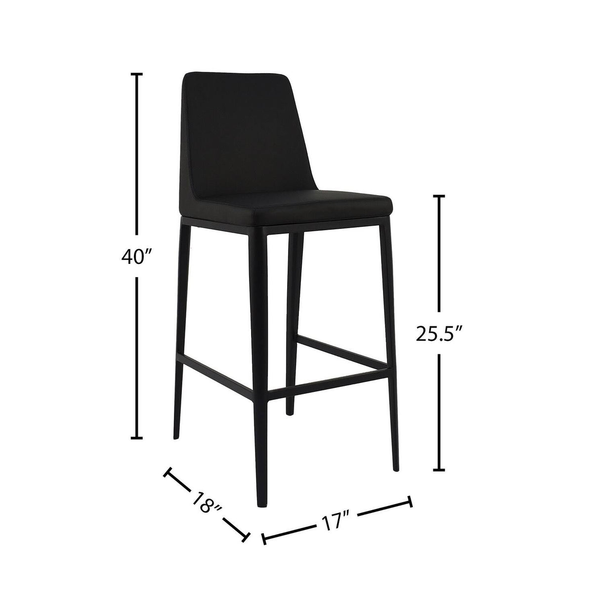 Charcoal Leatherette Bar Stool H823970