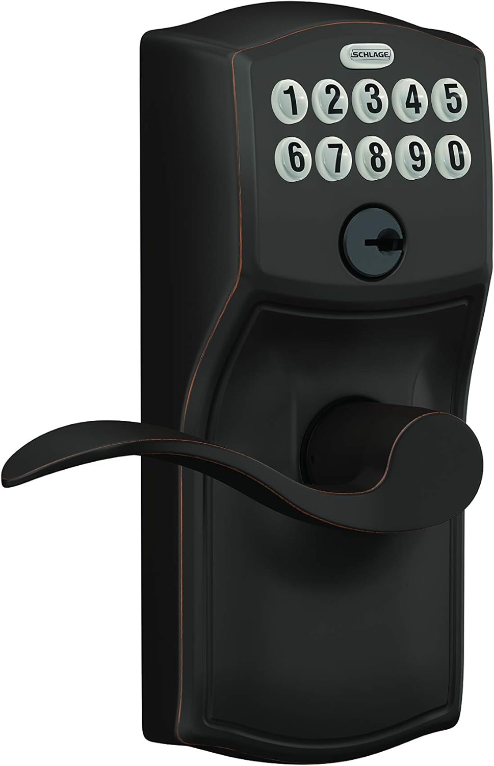 Aged Bronze Keypad Accent Lever Door Lock Q849