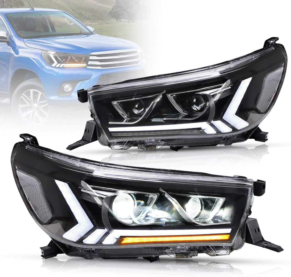 LED Headlights with Sequential Turn Signal F872862